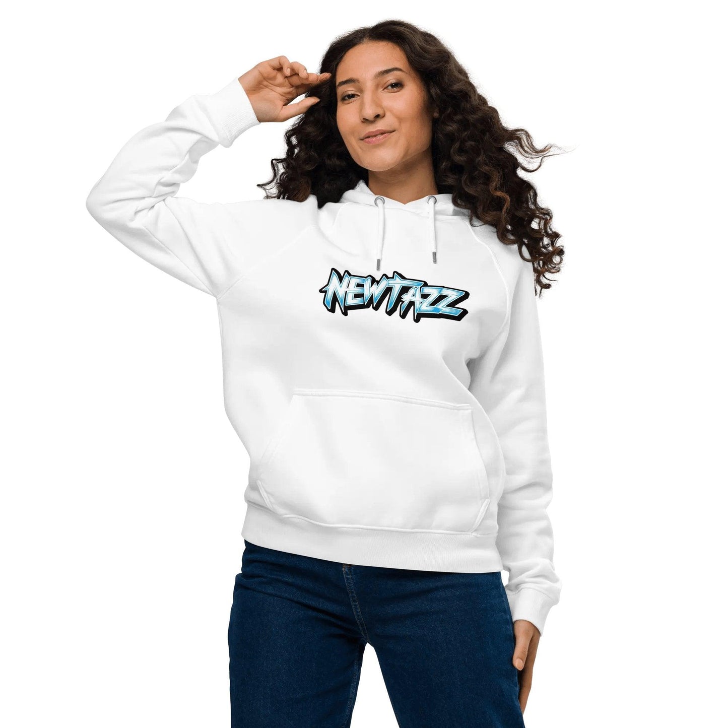 Newtazz | Sweat à capuche écologique Raglan Homme et Femme - Blue Vibes - NEWTAZZ