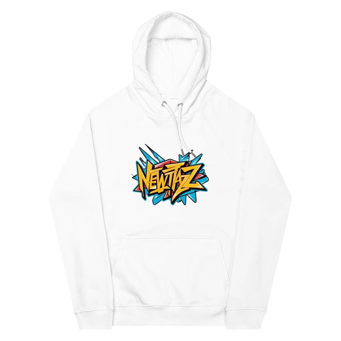 Newtazz | Sweat à capuche écologique Raglan Homme et Femme - Graffiti Glow - NEWTAZZ