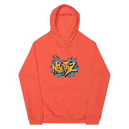 Newtazz | Sweat à capuche écologique Raglan Homme et Femme - Graffiti Glow - NEWTAZZ